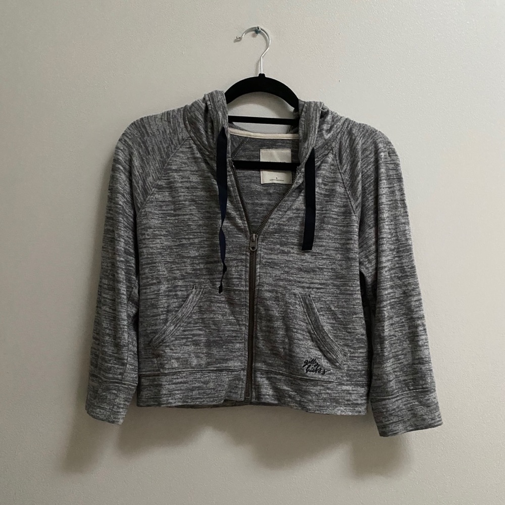 Gilly Hicks Sleep Zip Up Quarter Sleeve Hoodie S